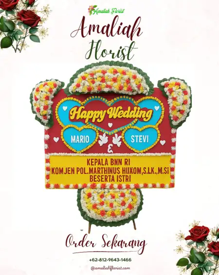 Papan Bunga Pernikahan Japanan